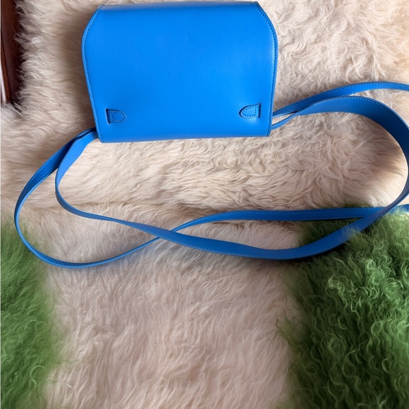 Blue Vegan Leather Crossbody Bag - Picture 7 of 7